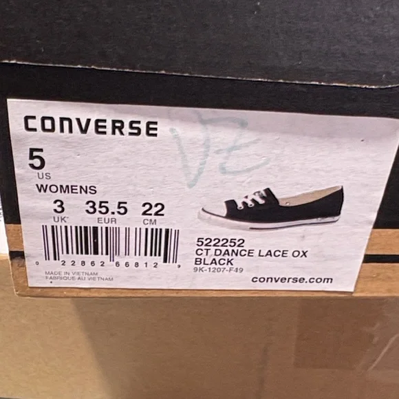 Converse Black and White Slip-On Sneakers - Picture 4 of 4